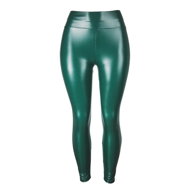 Womens High Waist PU Leather Pants Slim Fit Stretchy Pencil Leggings 7 Colors 8 Sizes