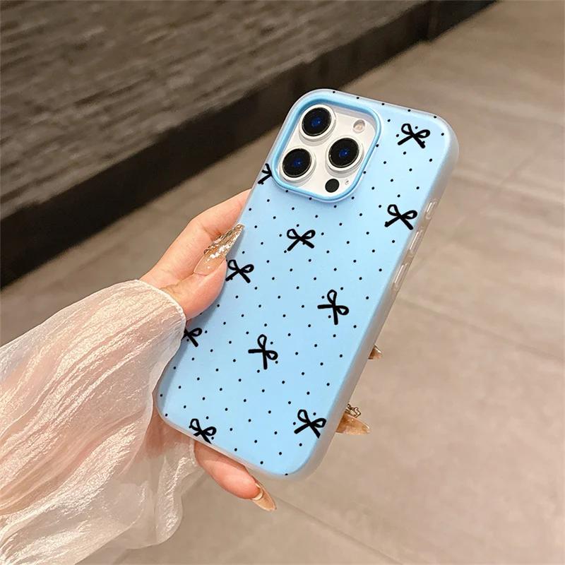 Чехол с рисунком в горошек, сердцем и бантом для Honor 400 Lite Pro 90 Lite 5G X9D X7B X9B Magic 6 Lite, матовый, 2 в 1, желе