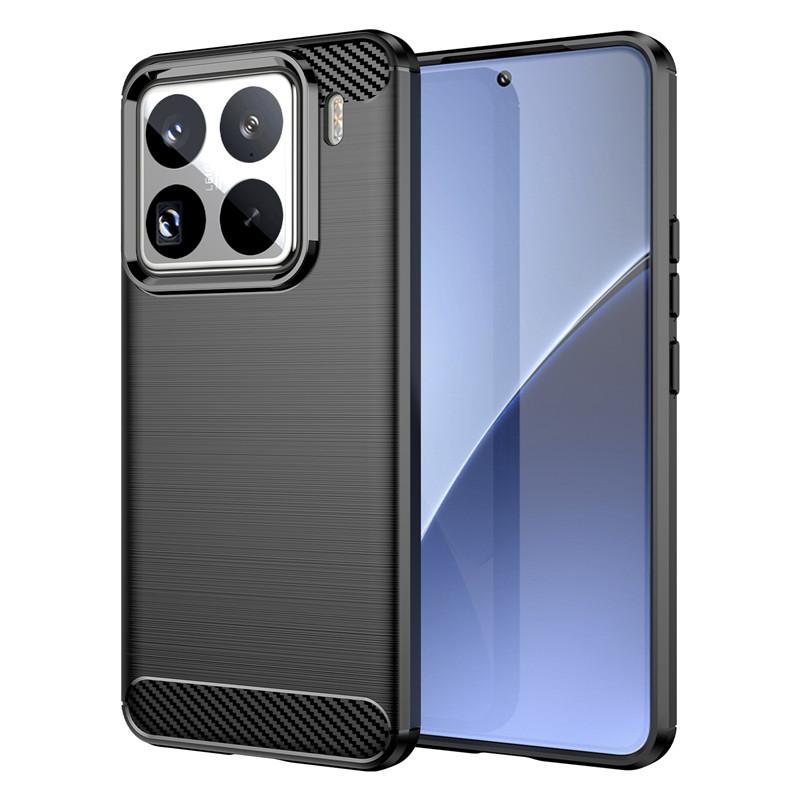 Для Xiaomi 15 Ultra Чехол для Xiaomi 14T 13T 12 13 14 15 Ultra 5G Чехол из углеродного волокна Противоударный силиконовый бампер для Xiaomi 15
