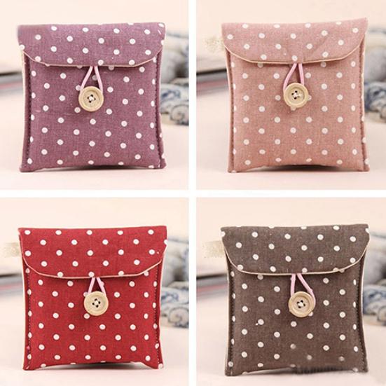 Женская портативная сумка для хранения в горошек, держатель для гигиенических салфеток, сумка-органайзер