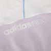 Adidas Neo Colorblock Ветрозащитный свитшот с воротником-стойкой и полумолнией Женские топы Синий Белый Фиолетовый GU0845