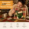 Handmade Santa Snowman Reindeer Crafts DIY Christmas Fabric Art Painting Kit, 3D Patchwork Wall Decor Making Creative Activity for Family Set