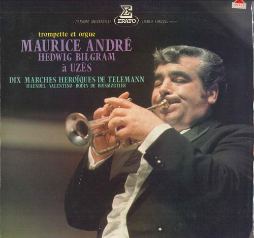 LP Record MAURICE ANDRE , HEDWIG BILGRAM - Trumpet And Organ ERX2265 ERATO 1977 Japan Classical Used