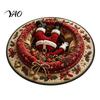 3D Optical Illusion Carpet Christmas Rug, Area Round Decorative Entryway Runner Floor Mat, Festive for Indoor Home Living Room Holiday Decoration Rug