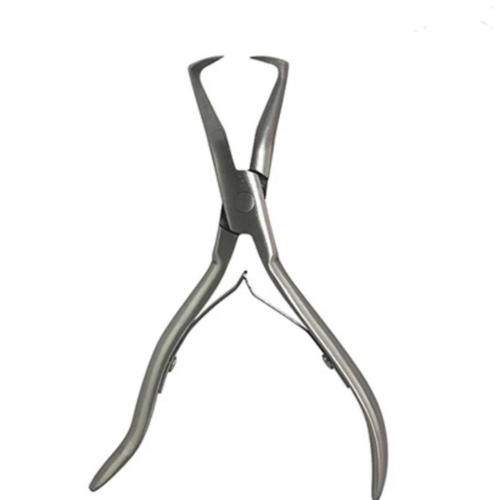 1 предмет, 5,5-дюймовые серебряные зажимы из нержавеющей стали, плоскогубцы для наращивания волос с двумя крючками, инструменты для удаления кератиновых наращенных волос