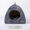 Soft Cat Bed Foldable Kitten House Semi-enclosed Indoor Cats Cave Warm Kennel For Small Dogs Cats Deep Sleep Pets Accessories