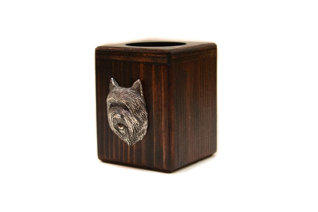 Cairn Terrier II – Wooden candle holder with a dog, a unique souvenir after losing a dog | Art-Dog
