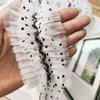 Роскошное плиссированное по центру многослойное белое кружево ручной работы DIY одежда юбка шляпа шитье декоративные материалы Аксессуары для отделки штор
