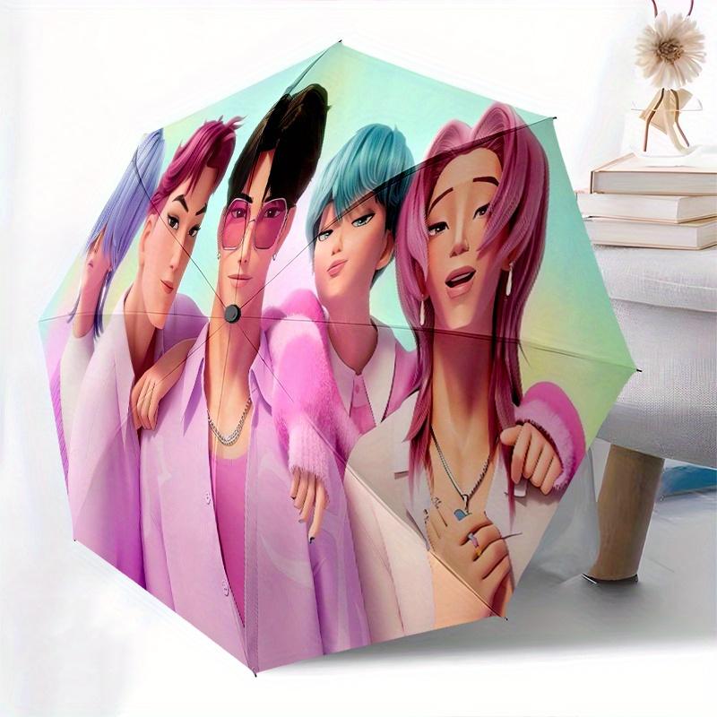KPop Demon X Автоматический складной зонт с 8 ребрами и компактным дизайном для путешествий, идеально подходит для всех случаев | Стильный