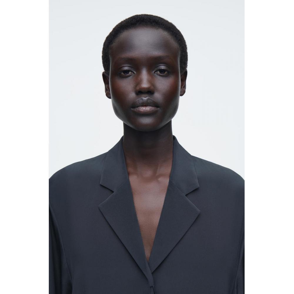 Cos Japan Camp Collar Silk Shirt