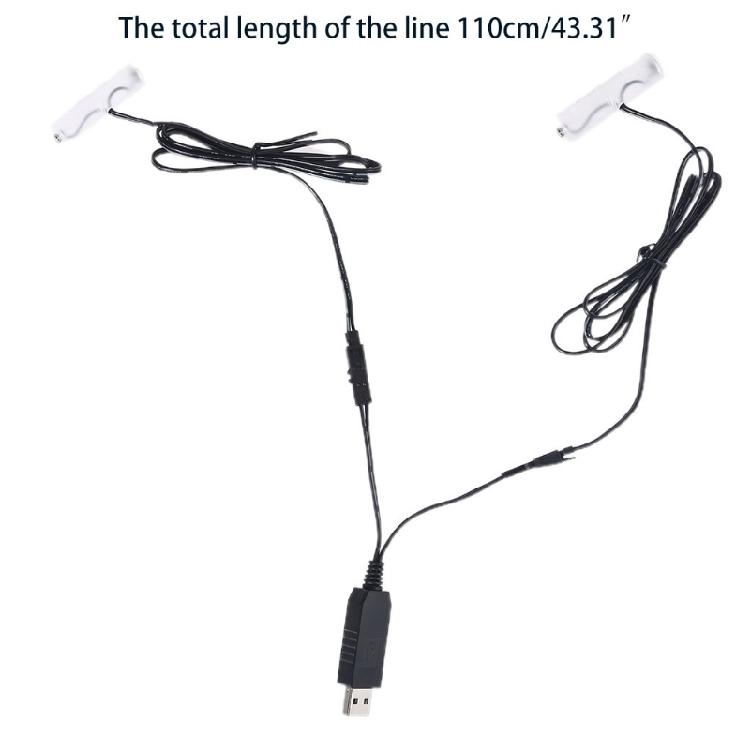 2-в-1 USB-адаптер питания от USB-порта, заменяющий 1-4 шт. батареек AA LR6