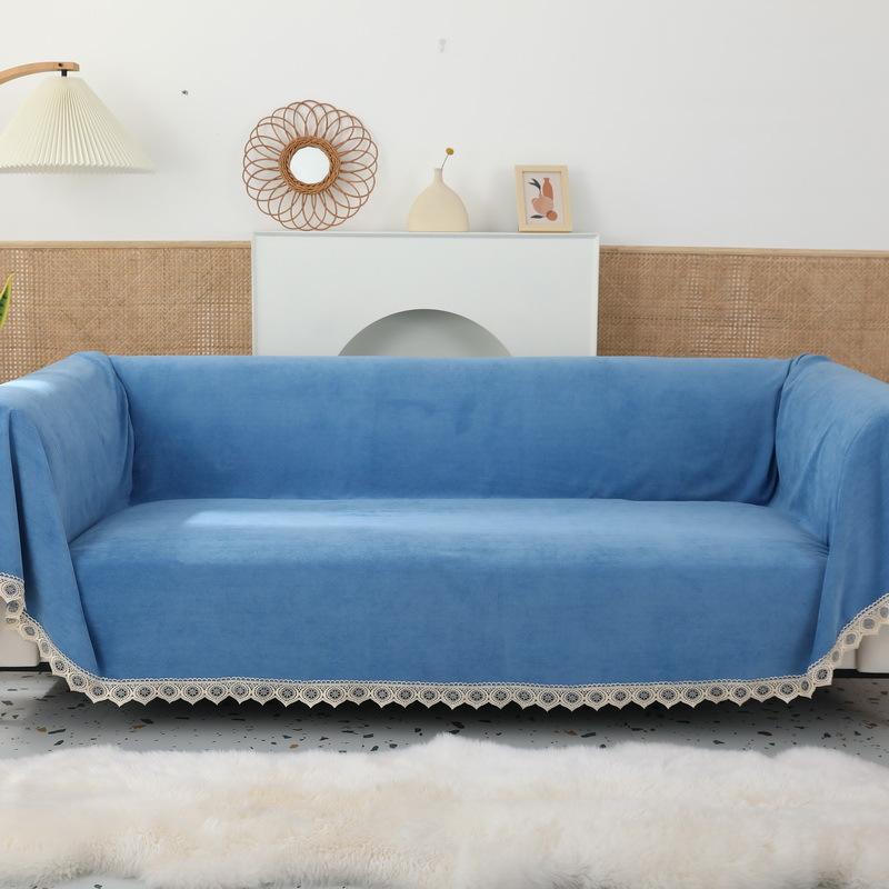 Solid Color Waterproof Blanket Single Full Cover Chenille Sofa Cover Dust Anti-cat Scratch Protection Cover Sofa Blanket Carpet