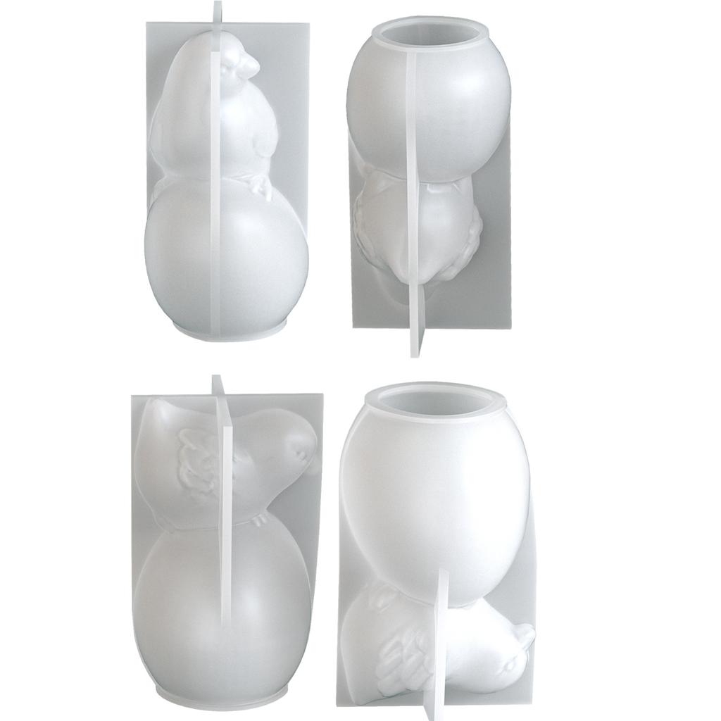 Набор из 1 шт. Силиконовые формы "Пасхальная Курица и Яйцо" | Идеально Для Пасхальных Гипсовых Фигурок, Ароматических Свечей, Поделок из Смолы | Идеально