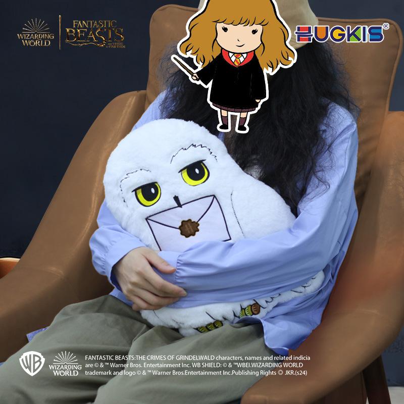 Официальная подушка-плед Hugkis Гарри Поттер Хедвиг Очаровательная Сова 16 дюймов Плюшевая Сова Декор для Дивана Кино Коллекционная Мягкая Игрушка