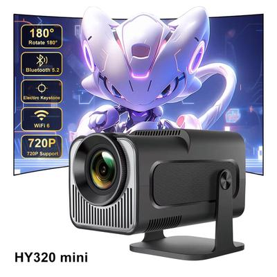 2025 Новый мини-проектор HY320 Портативный 4K Видео Поддержка собственного 720P Домашний кинотеатр Уличный Android 11 Beam Projetor Обновленная версия HY300