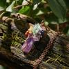 Irregular Crystal Crystal Tree Of Life Natural Amethyst Crushed Stone Pendant  Gift For Girls