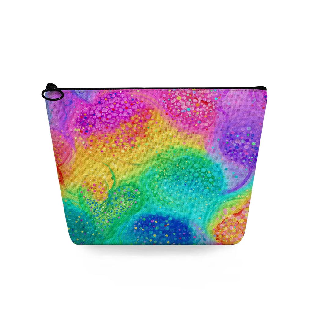 Женская косметичка с цветной текстурой, принтом, для организации туалетных принадлежностей, дорожный органайзер 6776