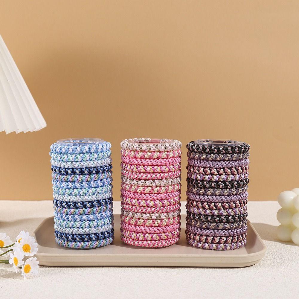 15Pcs/Set Braided Twisted Hair Ties High Elastic Hair Rope New Ponytail Hairbands Women Girls