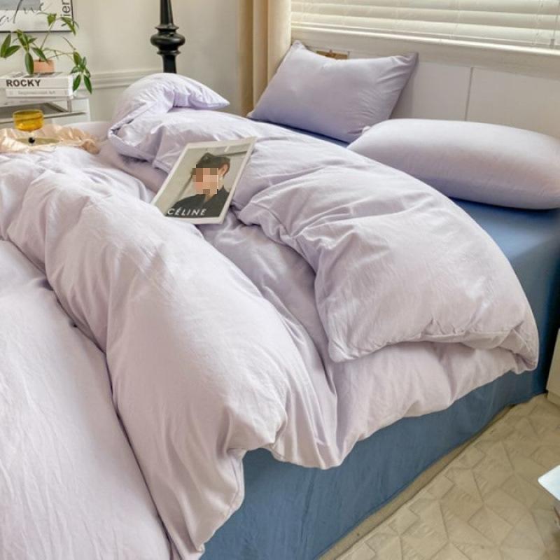 Class A Maternal And Infant Grade Super Soft Cloud Washed Cotton Four-Piece Set Thickened Bed Sheet Dormitory 3Pcs Set Bedding Quilt Cover