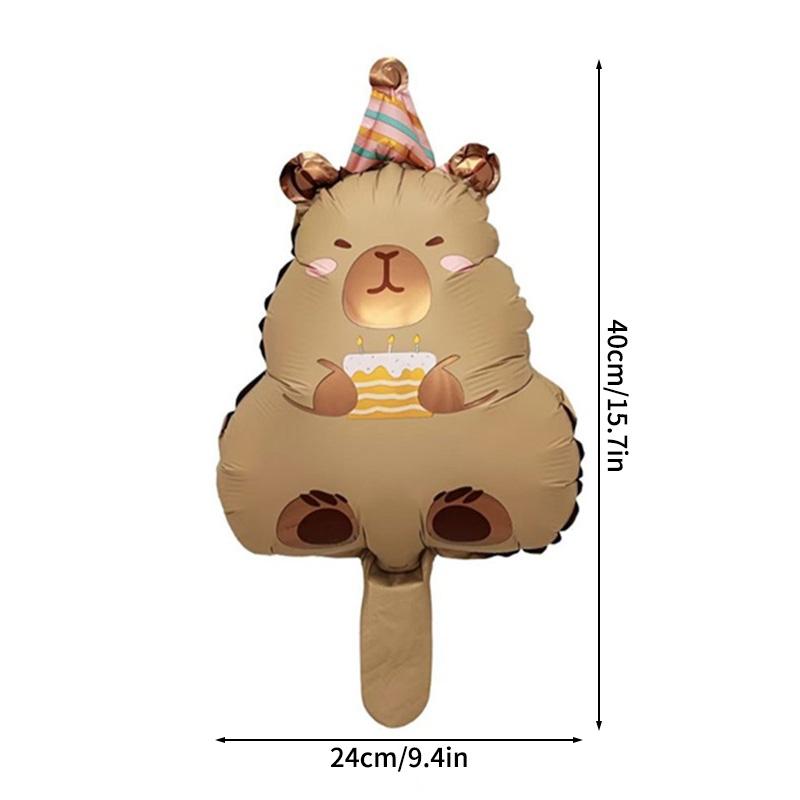 1-10 шт. Шарик из алюминиевой пленки Капибара, Шарики для бара, Шарики Капибара для украшения детского праздника