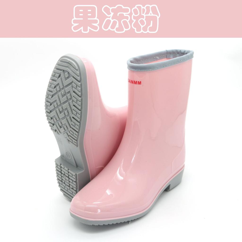 Непромокаемые сапоги средней длины, женская резиновая обувь на платформе, модные непромокаемые туфли из желе из ПВХ, 2024, женские непромокаемые ботинки без шнуровки для работы