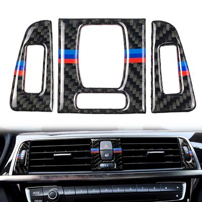 Для BMW 3 серии 4 F30 F31 карбоновая автомобильная вентиляционная решетка, накладка на вентиляционное отверстие A/C, накладка на выходное отверстие для кондиционера, аксессуары Voiture