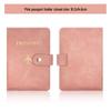 Leather Passport Holder Set with Cross-border Hot Stamping and Hardware Buckle
