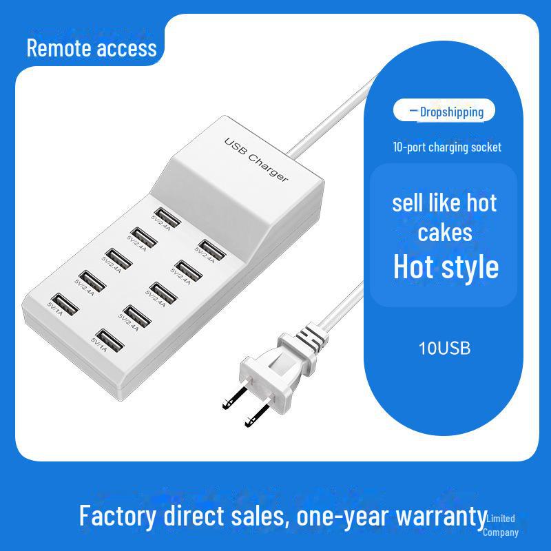 Зарядное устройство USB с несколькими портами и функцией быстрой зарядки мощностью 50 Вт для Apple, Huawei, Samsung, Xiaomi, Vivo, Honor