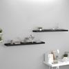 VidaXL Floating Wall Shelves 2 Pcs Black 120x23.5x3.8 Cm MDF
