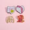 Contemporary Organ Human Design Brooch Heart And Brain Shape Stylish Metal Pin