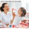 49 Pcs Dresser Kids Makeup Kit for Girls, Dressing Table Princess Real Washable Pretend Play Cosmetic Set Toys with Mirror, Non-