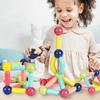 3D DIY Magnetic Rods Building Sticks Balls Blocks Toys Magnet Educational  Set for Kids Non-Toxic Building Toy  Puzzle With Storage Box Storming Games