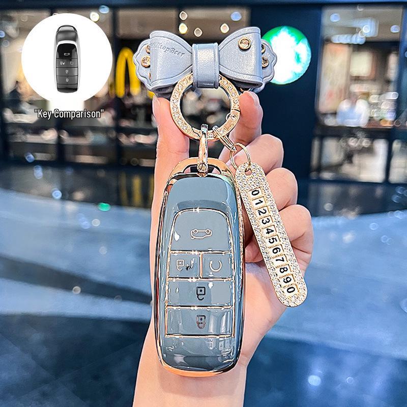 Key Cover for GAC AION Y, Trumpchi Plus, AION S, SMAX, Mei 580, and AION V - Elegant Design for Women