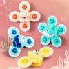 Top Baby Games Finger Spinner Suction Cup Toy Baby Spin Top Bath Toys Bathing Sucker Spinner