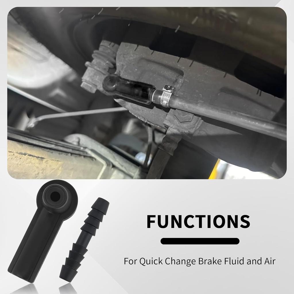 5PCS Brake Bleeder Kit Connector,Brake Fluid Bleeder Kit Bleeding Adapter Joint For Quick Brake Fluid/Air Changes,Brake Bleeder Hose Connector Fit