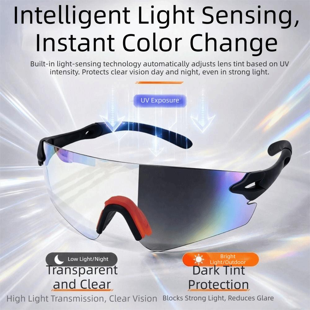 Anti-UV Sports Fashion Color Changing Sunglasses Smart Photosensitive Sunglasses Eye Protection