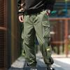 Брюки-джоггеры с карманами и карманами, мужские брюки с эластичной талией, уличная одежда, молодежная одежда