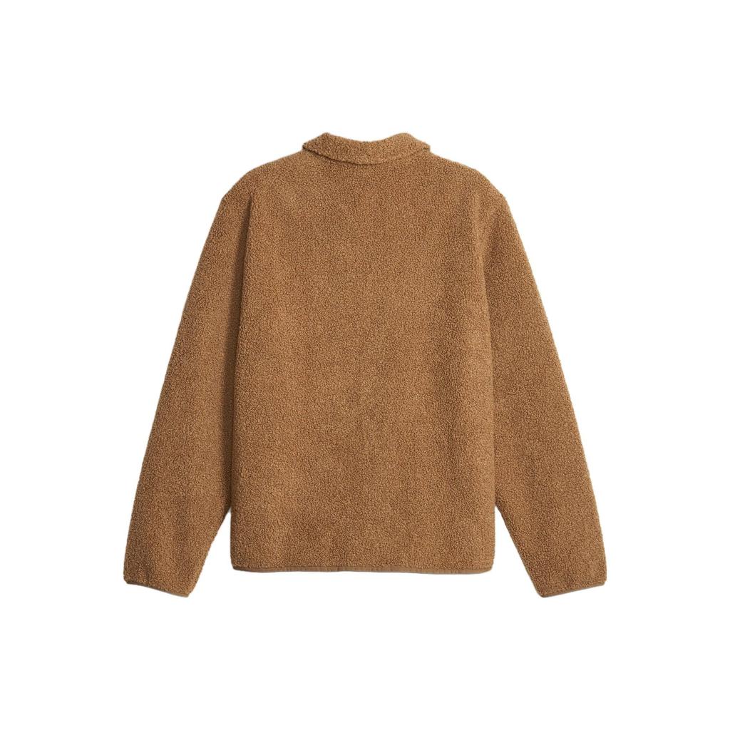 Puma Classics Sherpa Jacket With Patch Pockets Casual Lapel Jacket Men Jacket Brown 625227-93