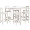 VidaXL 7-piece Garden Bar Set White Solid Pine Wood, Bar Set, Furniture Set, Bar Set 3154761