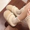 Fur Slippers For Women Winter Fluffy Fashion Warm Thick Sole Plush Cozy Slides For Home Indoor Platform Shoes