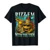 Смешной мем с лягушкой Rizz ’Em with The Tism Винтажная футболка с графикой лягушки для мужчин женщин 100% хлопок Футболки Топы с коротким рукавом 0123...