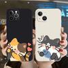 Милый чехол для телефона с парой кошек для iPhone 15 14 13 12 11 Pro Max Mini X XR 7 8 SE Plus SE20 Кавайный мультяшный животный пятнистый кошачий чехол