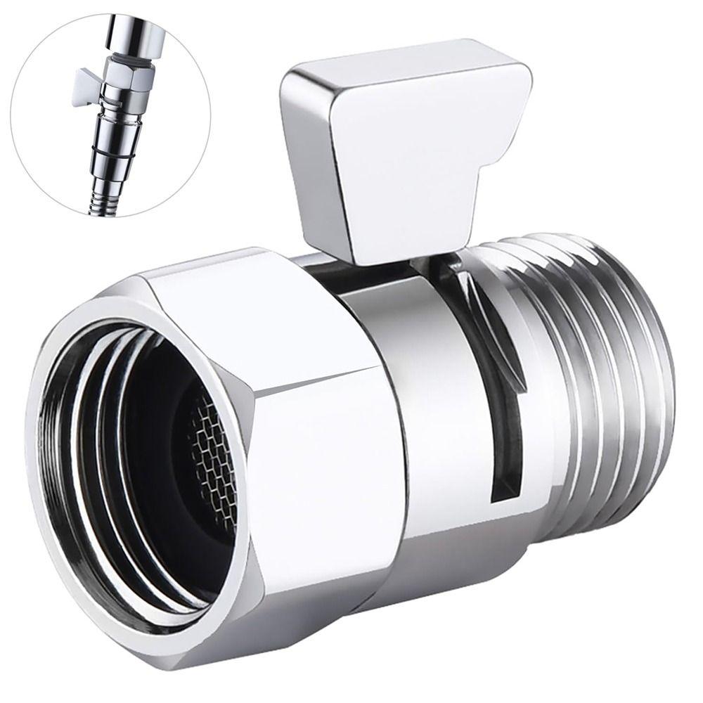 G1/2 Shower Head Shut Off Valve Female Male Water Flow Control Valves Handheld Shower Head