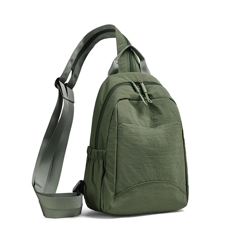 Женская сумка Многофункциональная Спортивная Большая Вместимость Однотонная Нагрудная Сумка Дорожный Рюкзак