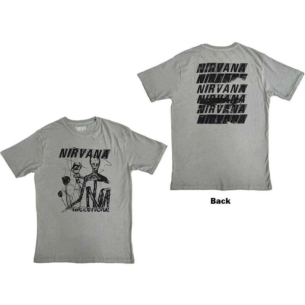 Зеленая футболка Nirvana 'Incesticide Stacked Logo' - НОВАЯ