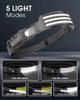 COB LED Headlamp USB Rechargeable Motion Sensor Headlight Waterproof Wide Beam Head Flashlight for Camping Fishing Outdoor