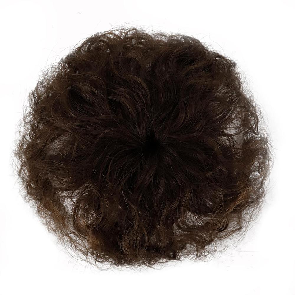 MISS WIG Синтетические короткие вьющиеся волосы на заколках с челкой, натуральные волосы для женщин, покрывающие седые волосы и выпадение волос