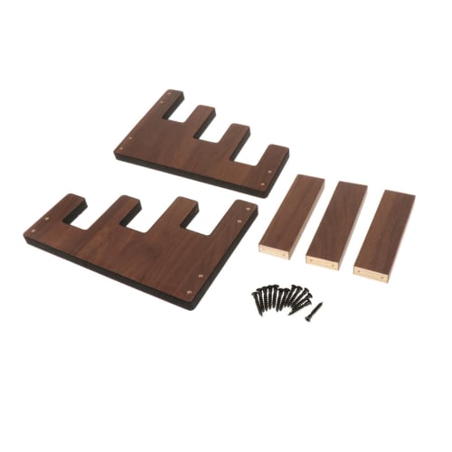 LOL-FUN 3-Guitar Stand, Wooden Floor-Mounted Guitar Rack, Front Display, Portable Guitar Holder, Electric Guitar Stand, Space-Saving, Multi-Guitar Sta