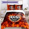 VfB Stuttgart Football Printed 3 Pieces Bedding Set, Comfortable Skin Friendly Bedroom Duvet Cover Set