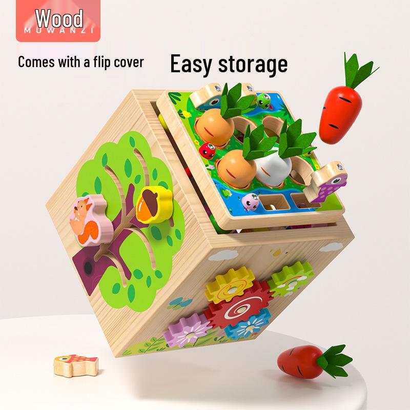 8-in-1 Wooden Multifunctional Fishing Maze & Piano Puzzle Box